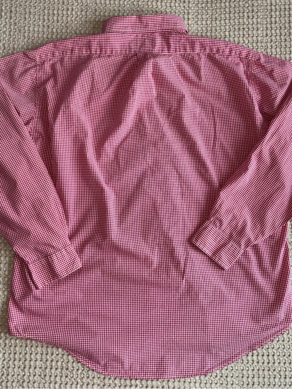 Vintage J. Crew Mens Button-Down Shirt in Red Gingham